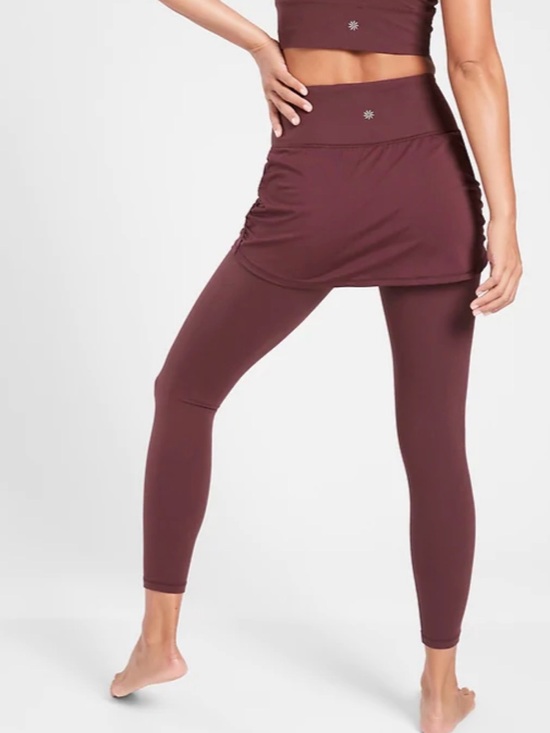 Athleta Pants - Athleta Elation 2 in 1 7/8 Tight in Powervita size XS Athleisure Yoga Activewear